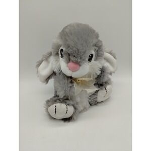 Dan Dee Soft Gray Rabbit Bunny Plush Easter 8" Embroidered Eyes